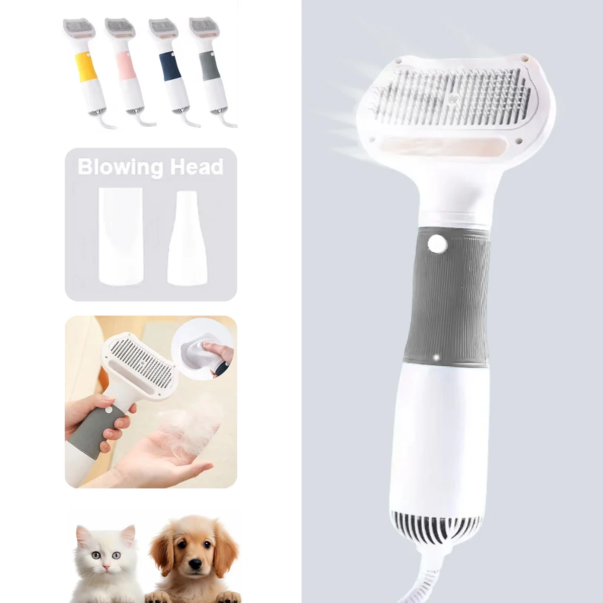 Pet Supplies Grooming Hours - 3-in-1-Hundetrockner, Tierpflege, geräuscharm, schnell trocknend, Pull-Haartrockner