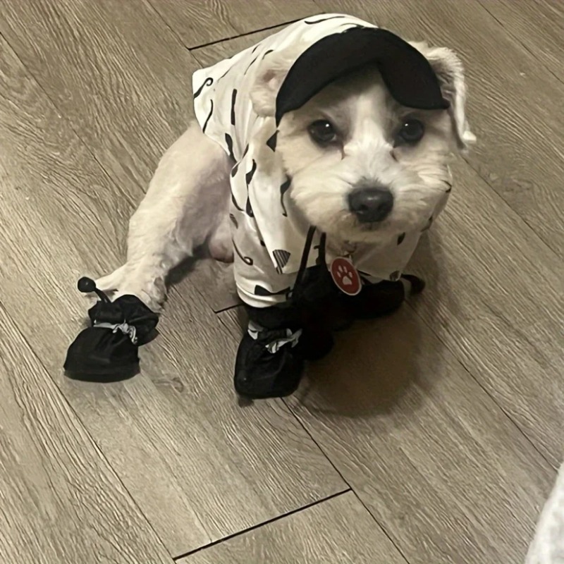 Dog Booties Paw Protector - 4 Stück Hunde-Regenstiefel Wasserfeste Schuhe für