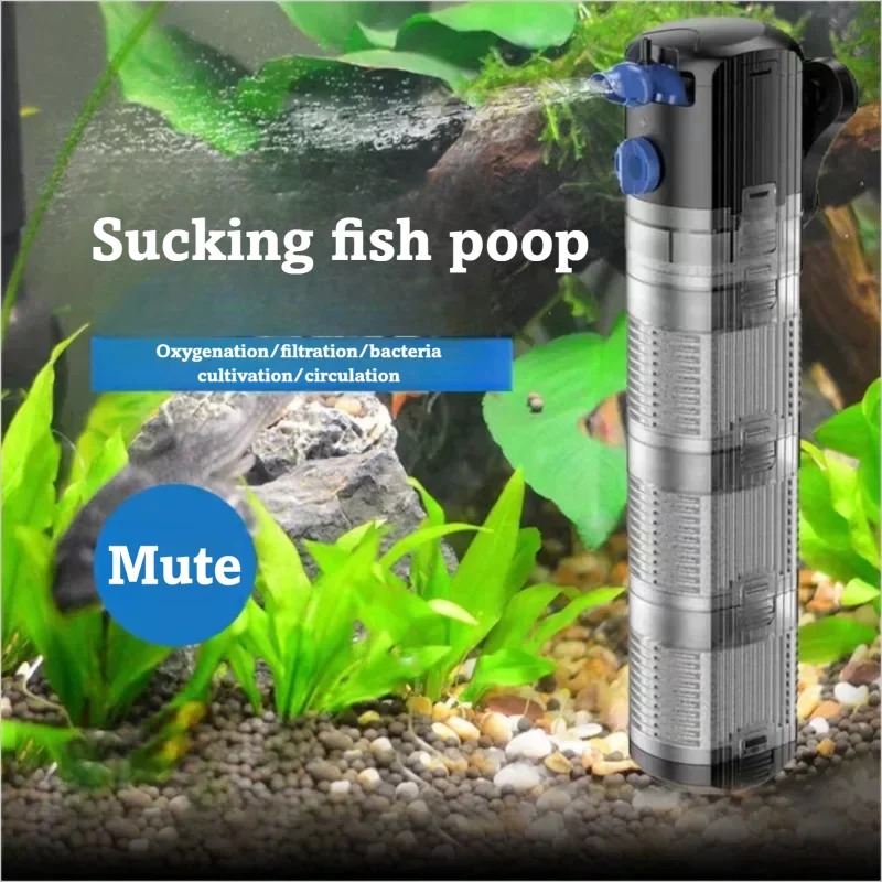 Fish Tank Filter Pump - Aquariumfilter mit Integrierter Wasseraufbereitung, Zirkulation und