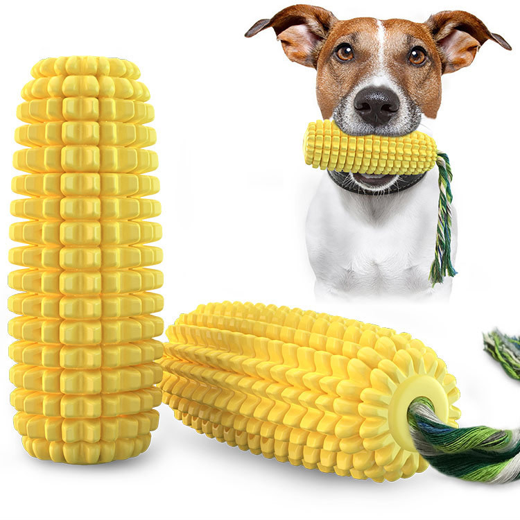 Pet Supplies Amazon - Quietschendes Corn-Dog-Zahnbürstenspielzeug für Haustiere, beliebtes Amazon-Kauspielzeug,
