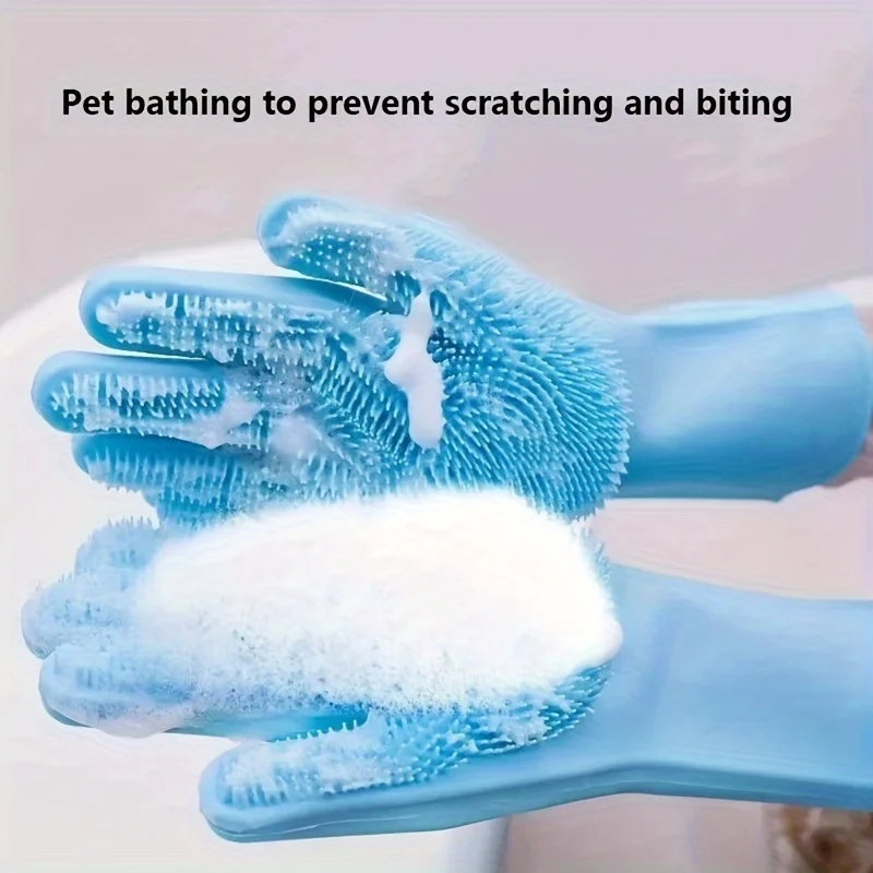 Pet Hair Remover Brush - Multifunktionale Silikon-Tierpflegehandschuhe Haarentferner Bürste Hund Katze