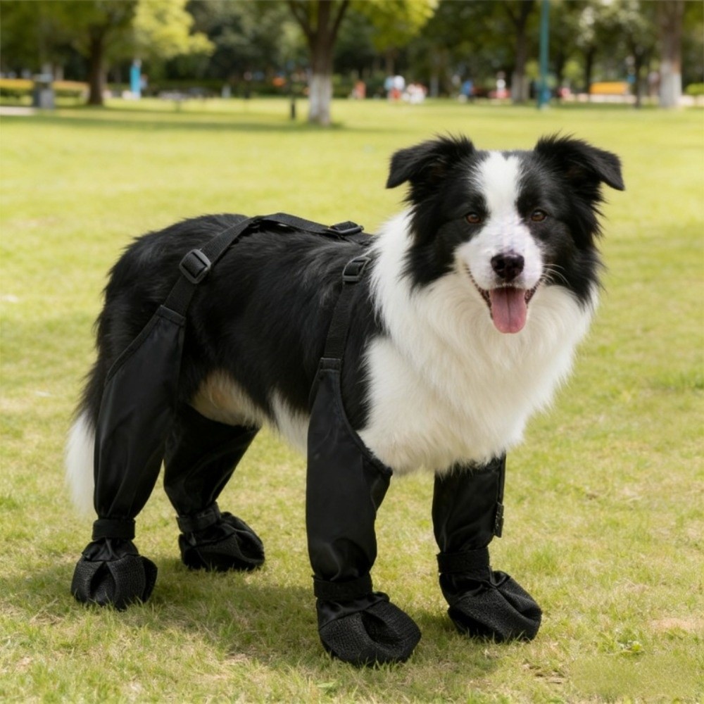 Dog Booties Paw Protector - Hundeschuhe Wasserdichte Hunde-Stiefel Rutschfeste Verstellbare Hunde-Regenschuhe