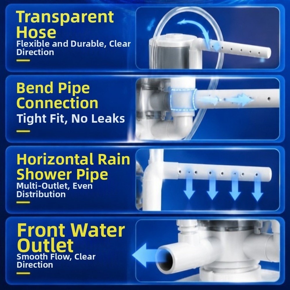 Fish Tank Filter Pump - Hocheffizienter Aquariumfilter Geräuscharmer Energiesparender Tauchfilter Wasserzirkulation