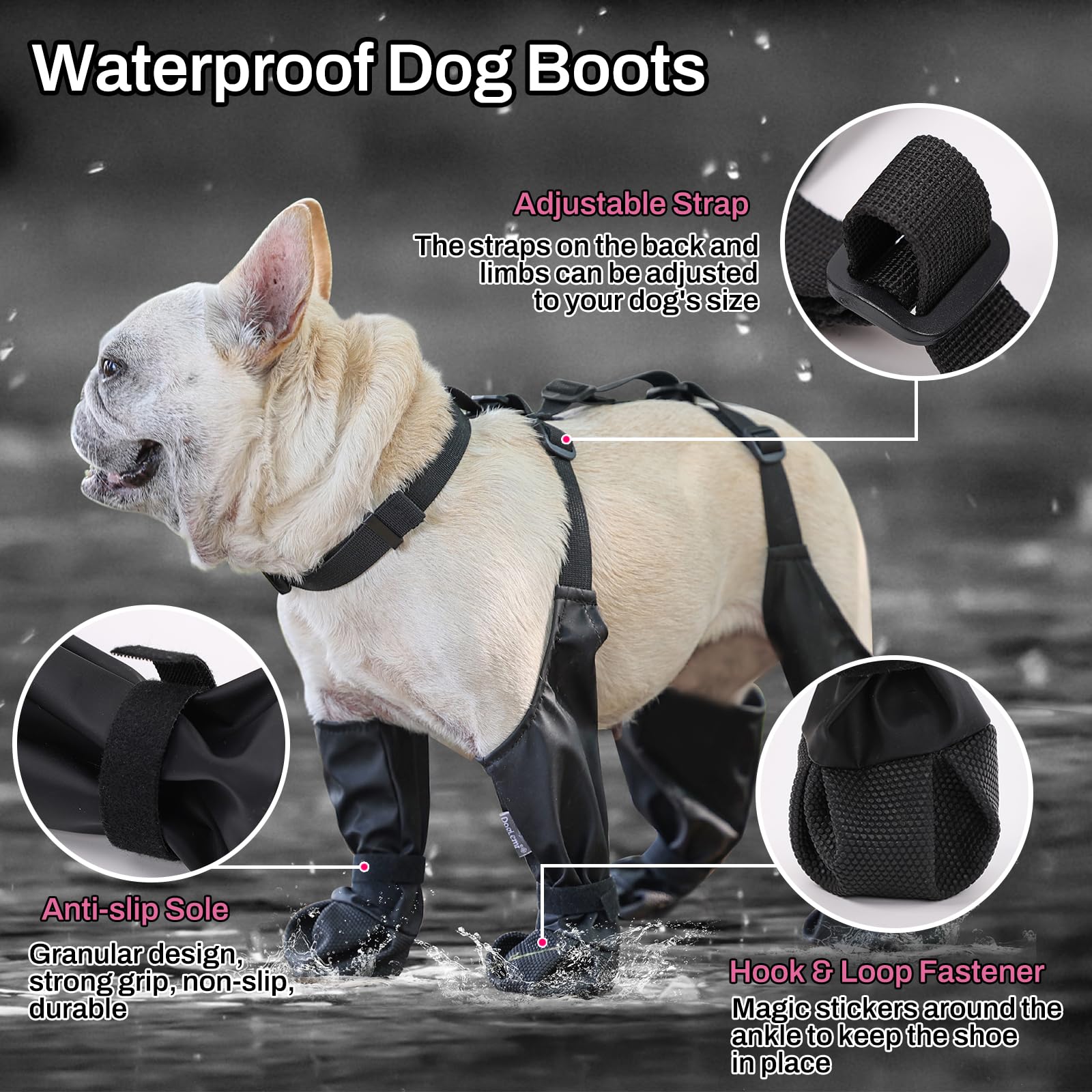 Wasserdichte Hundestiefel Anti – Dog Booties Paw Protector Bewertung und Preis